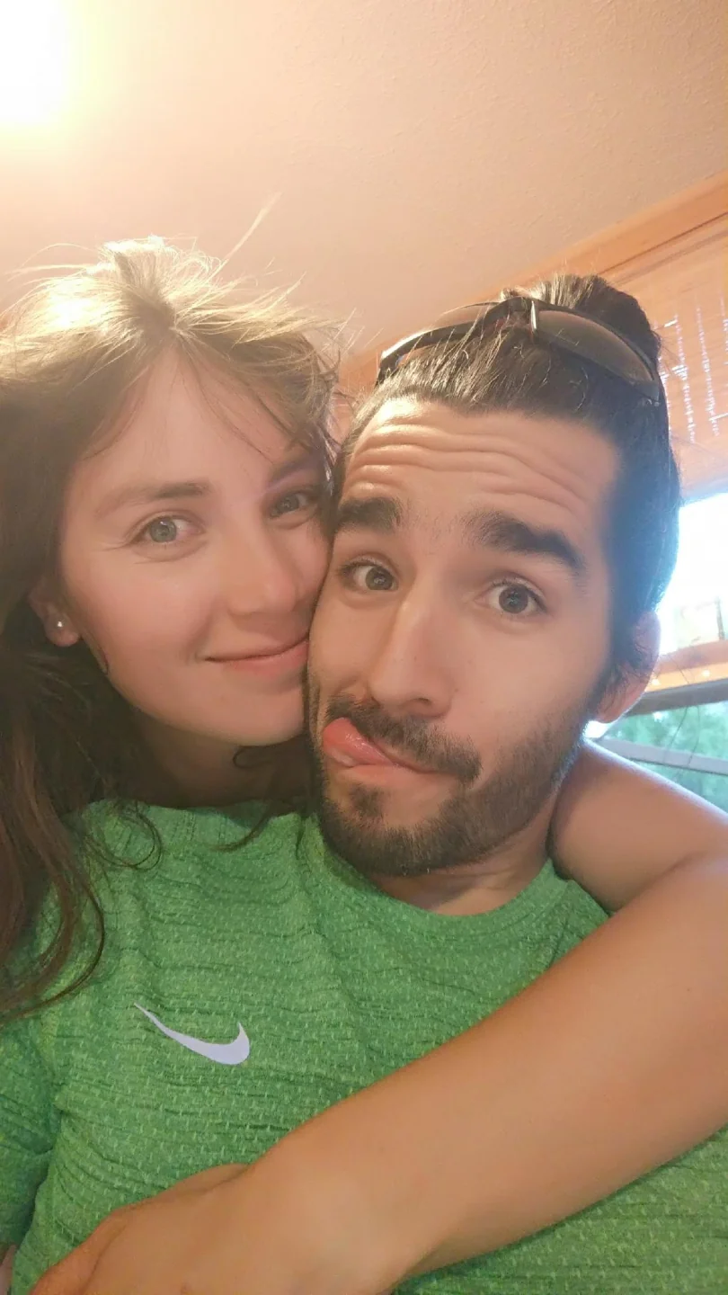 Una selfie de Ivania e Ignacio
